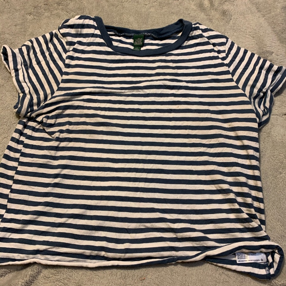 blue and white striped t-shirt❕❕